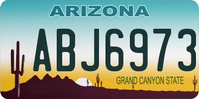 AZ license plate ABJ6973