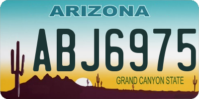 AZ license plate ABJ6975