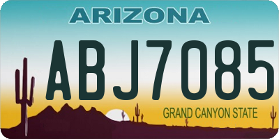AZ license plate ABJ7085