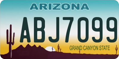 AZ license plate ABJ7099