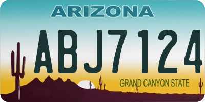 AZ license plate ABJ7124