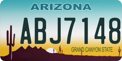 AZ license plate ABJ7148