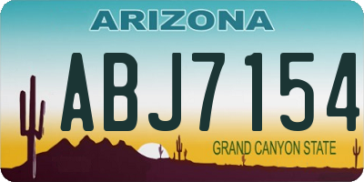AZ license plate ABJ7154