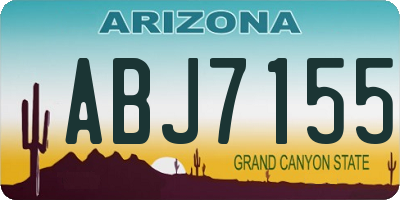 AZ license plate ABJ7155