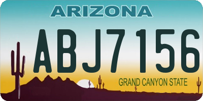 AZ license plate ABJ7156