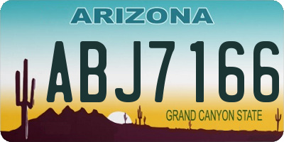 AZ license plate ABJ7166
