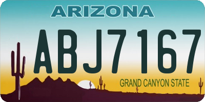 AZ license plate ABJ7167