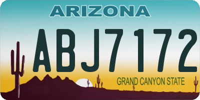 AZ license plate ABJ7172