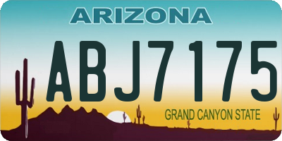 AZ license plate ABJ7175