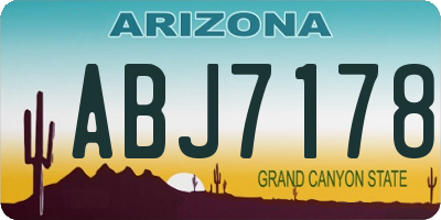 AZ license plate ABJ7178
