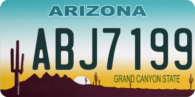AZ license plate ABJ7199
