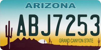 AZ license plate ABJ7253