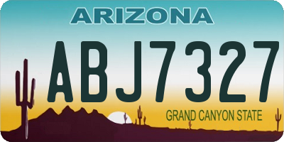 AZ license plate ABJ7327
