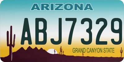 AZ license plate ABJ7329