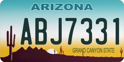 AZ license plate ABJ7331