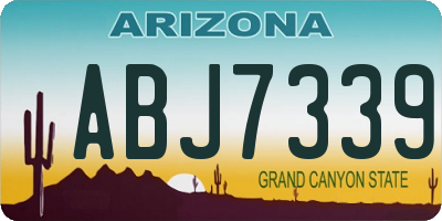 AZ license plate ABJ7339