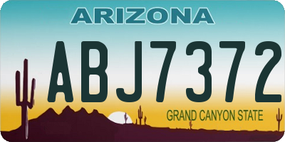 AZ license plate ABJ7372