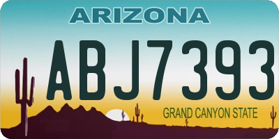 AZ license plate ABJ7393