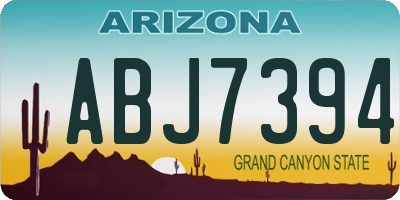 AZ license plate ABJ7394