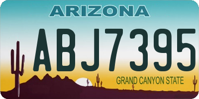 AZ license plate ABJ7395
