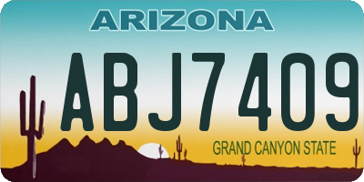 AZ license plate ABJ7409