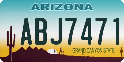 AZ license plate ABJ7471