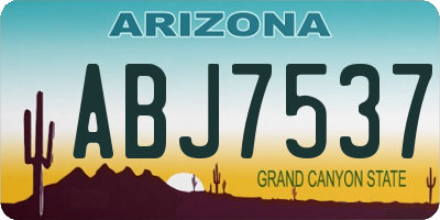 AZ license plate ABJ7537