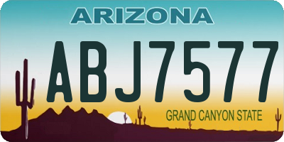 AZ license plate ABJ7577
