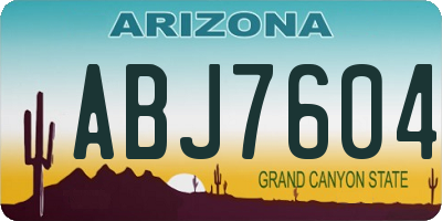 AZ license plate ABJ7604