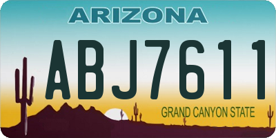AZ license plate ABJ7611