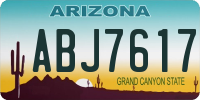 AZ license plate ABJ7617
