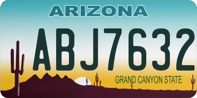 AZ license plate ABJ7632