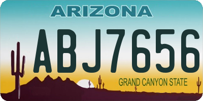 AZ license plate ABJ7656