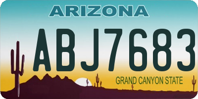 AZ license plate ABJ7683