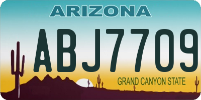 AZ license plate ABJ7709