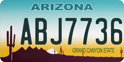 AZ license plate ABJ7736