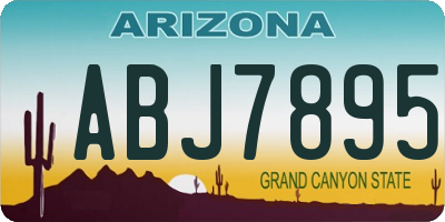 AZ license plate ABJ7895