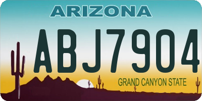 AZ license plate ABJ7904