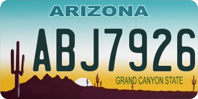 AZ license plate ABJ7926