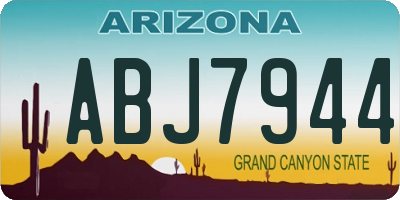 AZ license plate ABJ7944