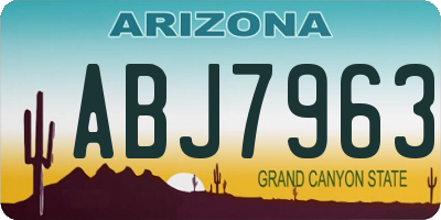 AZ license plate ABJ7963