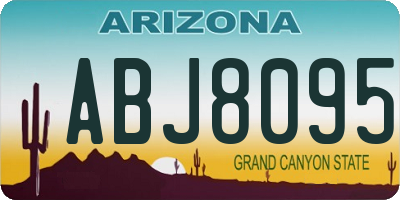 AZ license plate ABJ8095