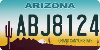 AZ license plate ABJ8124