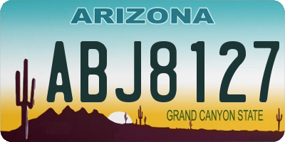 AZ license plate ABJ8127