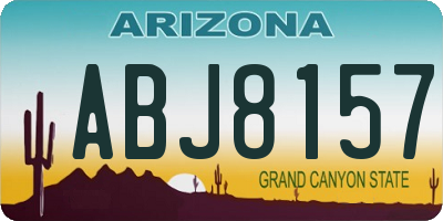 AZ license plate ABJ8157