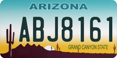 AZ license plate ABJ8161