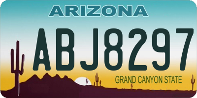 AZ license plate ABJ8297