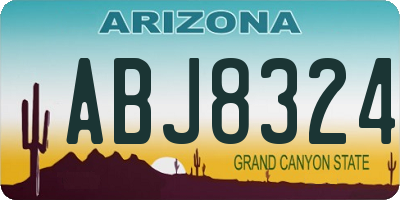 AZ license plate ABJ8324