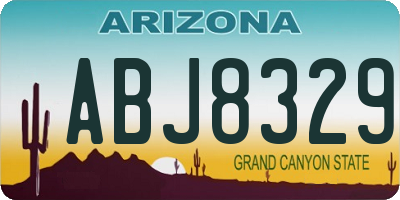 AZ license plate ABJ8329
