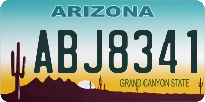 AZ license plate ABJ8341